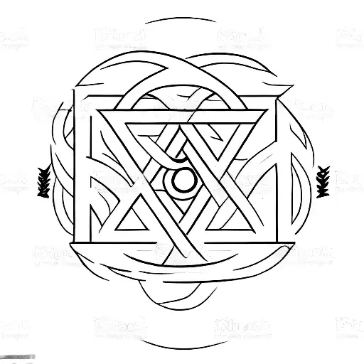 A minimalist design of a person practicing Krav Maga with the Star of David in the background tattoo design idea