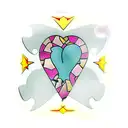 Glass shattered heart puzzle piece tattoo design idea