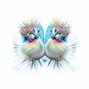 doves tattoo design idea