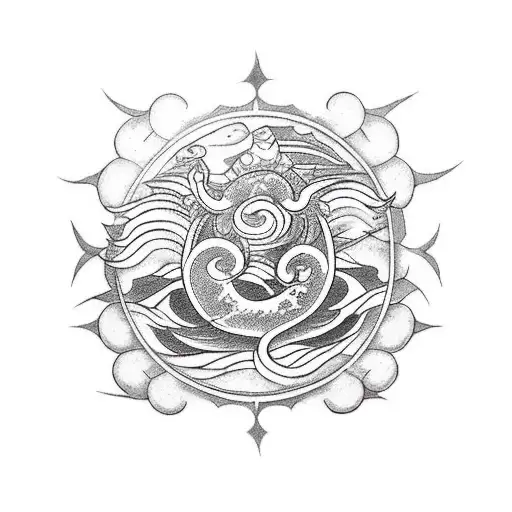 Aries Gemini and Pisces in podium tattoo design idea