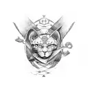 2 brothers and a sister, symbols tattoo design idea