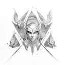 2 brothers and a sister, symbols tattoo design idea