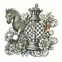 Lycoris, CMD, music note, osu game, chess piece knight tattoo design idea