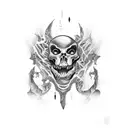 macabre dance  tattoo design idea