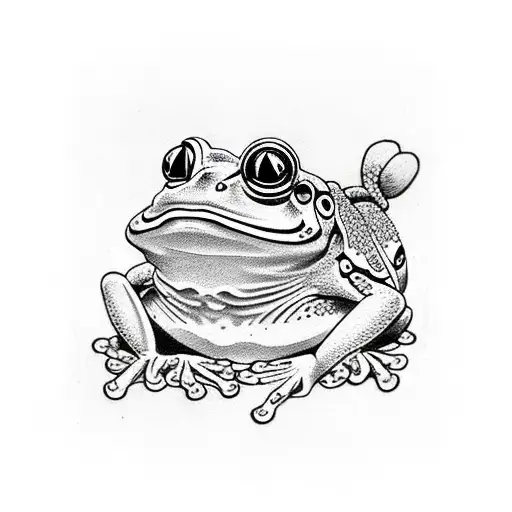 japanese frog samurai tattoo design idea