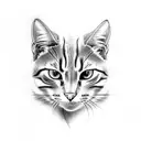 feral cat  tattoo design idea