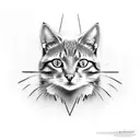 feral cat  tattoo design idea