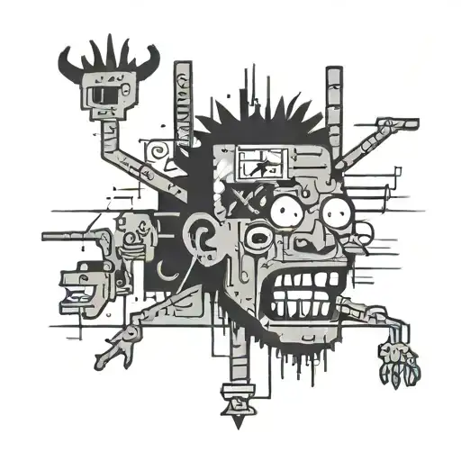 Jean-Michel Basquiat style tattoo tattoo design idea