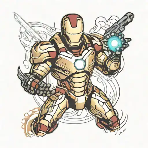 iron man tattoo design idea