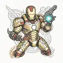 iron man tattoo design idea