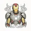 iron man tattoo design idea