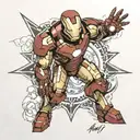 iron man tattoo design idea