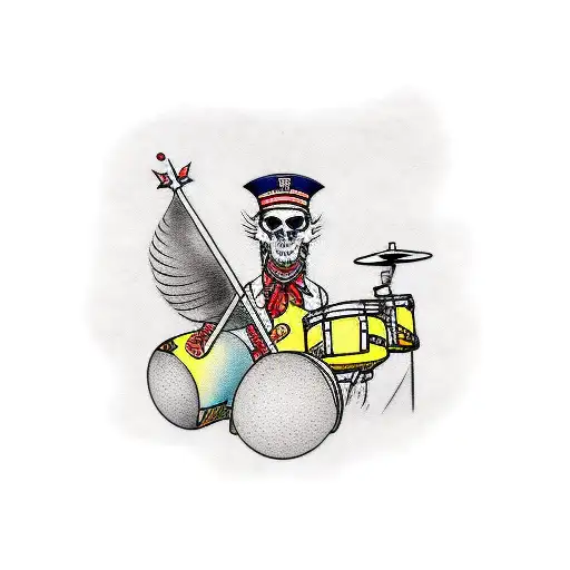 drums tattoo design idea