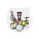 drums tattoo design idea