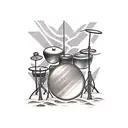 drums tattoo design idea