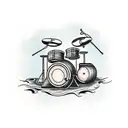 drums tattoo design idea