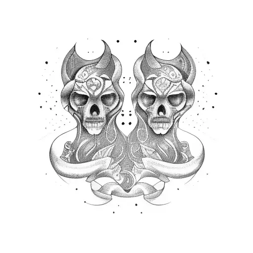 Gemini tattoo design idea
