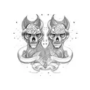 Gemini tattoo design idea