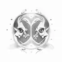 Gemini tattoo design idea