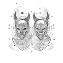 Gemini tattoo design idea