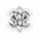 Gemini tattoo design idea