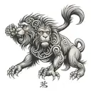 zodiac sign Leo and Chinese zodiac Monkey combination. year 1992 tattoo design idea