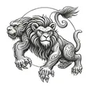 zodiac sign Leo and Chinese zodiac Monkey combination. year 1992 tattoo design idea