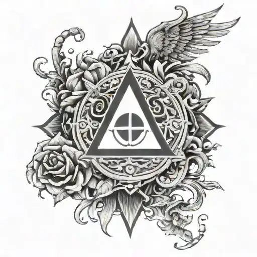 fear me not god symbol in alchemy tattoo design idea