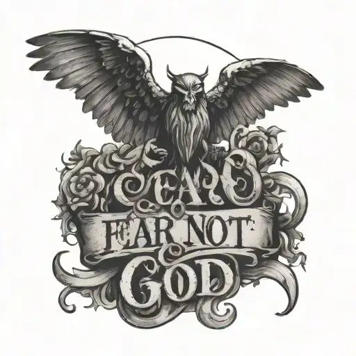 fear me not god words   tattoo design idea