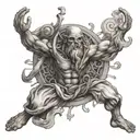 fear me not god atlas holding tattoo design idea