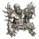 fear me not god atlas holding tattoo design idea