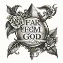 fear me not god words written tattoo design idea