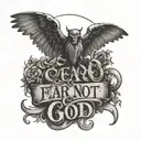 fear me not god words   tattoo design idea