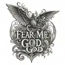 fear me not god words   tattoo design idea