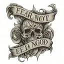 fear me not god words   tattoo design idea