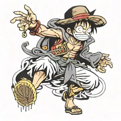 ithachi monkey d luffy tattoo design idea