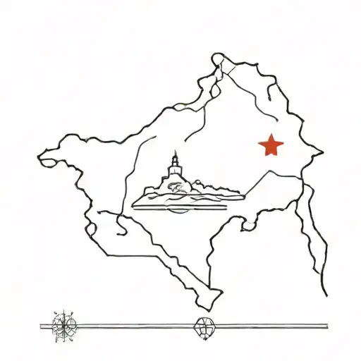 tattoo that symbolizes that I am Swiss Italian. Using the shape of the countries and the flags and famous locations  tattoo design idea