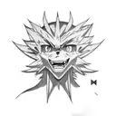 Gon Freeks from Hunter X Hunter going into rage mode with a hunter licence tattoo design idea