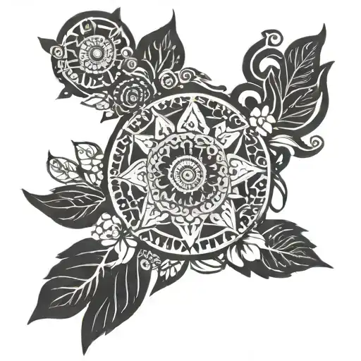 hippie boho tattoo design idea