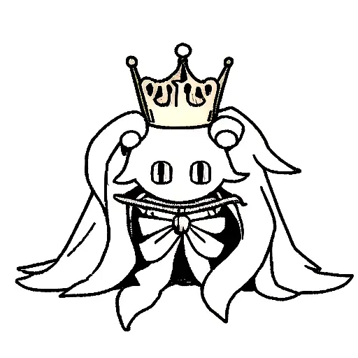 King's Seal symbol from hollow knight tattoo design idea