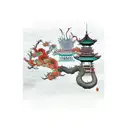 Chinese Tower  tattoo design idea