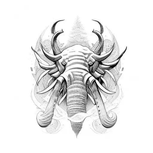 mammoth  tattoo design idea