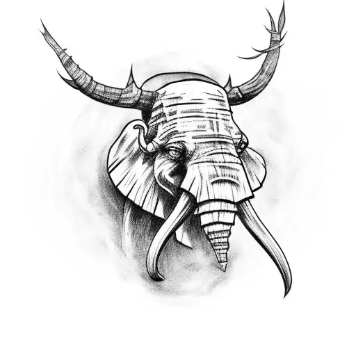 mammoth  tattoo design idea