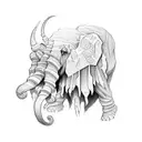 mammoth  tattoo design idea