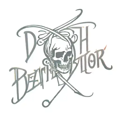 death before dishonor words tattoo design idea