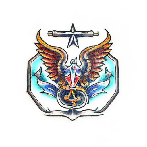 semi truck memorial  tattoo design idea