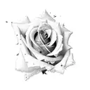 rose stipple tattoo design idea