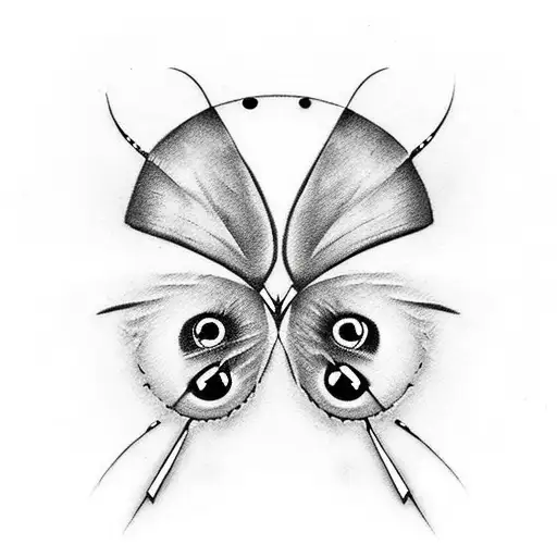 switchblade or butterfly knife tattoo  with a realistic pair of eyes tattoo design idea