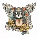 One piece Kuma tattoo design featuring Bonny tattoo design idea