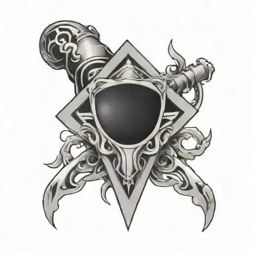 elbow trap tattoo design idea